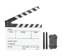 Acrylique Clapperboard 12x10in Taille pour Le Réalisateur Film Réalisateur Cut Action Scene Sèche Efface Clapper Board