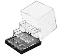 Acrylique Coffret de Présentation à 3 Niveaux pour Spécimens Minéraux | Couvercle Ouvrant, Base Acrylique Transparente, Organisation Sécurisée, pour Collection de Cristaux et Démonstrations