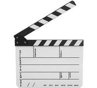 Acrylique Directeur Scène Clap Tv Comité De Film Action Board Film Cut Prop (Noir / Blanc) G