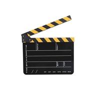 Acrylique Directeur Scène Clap Tv Comité De Film Action Board Film Cut Prop (Noir / Jaune)
