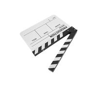 Acrylique Directeur Scène Clap Tv Comité De Film Action Board Film Prop Avec Un Stylo (Blanc)