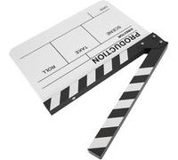 Acrylique Directeur Scène Clap Tv Comité De Film Action Board Film Prop Avec Un Stylo (Blanc)