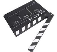Acrylique Directeur Scène Clap Tv Comité De Film Action Board Film Prop Avec Un Stylo (Noir) G