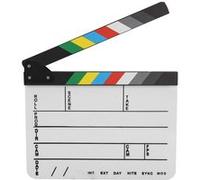 Acrylique Directeur Scène Clap Tv Film Action Board Cut Prop Stylo ( Blanc)