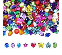 Acrylique en Strass Plat de Cristal Gemmes Strass Multicolore Gems à Dos Scintillantes Pierres Précieuses pour Artisanat Robe Vêtements DIY Décoration 1200 Pièces