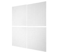 Acrylique Ensemble de Pochoirs à Broder Transparent 4 Pièces | Modèles à Lignes et Points, Résistants à Flexion, pour Couture Main et Traçage Précis