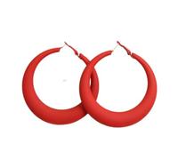 Acrylique géométrique 7CM grandes boucles d'oreilles créoles rose rouge noir personnalité exagérée boucles d'oreilles de mode peuvent modifier la forme du visage boucles d'oreilles pour femmes