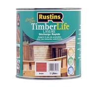 Acrylique Lasure Acajou teinté extérieur 5 ans de protection UV pour le bois - 12m² - 1 L (Rustins)