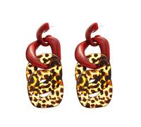 Acrylique Léopard Clous D ' oreille Goujons Géométriques Boucles D ' oreilles Déclaration Oreille Bijoux Étanche pour Un Usage Quotidien Moderne Géométrique Léopard