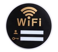 Acrylique Panneau Adhésif Noir, Autocollant Mural Wi-fi | Affiche Réseau et Mot de Passe, Surface Réinscriptible, Pose Rapide, pour Boutique Publique et Accueil