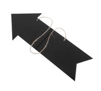 Acrylique Panneau Directionnel Suspendu Flèche Double Face, Noir | Surface Effaçable à Craie, Corde Décorative Incluse, Visibilité Bidirectionnelle pour Mariages, Fêtes, Salles de Classe
