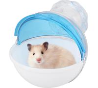 Acrylique petite cage pour animaux de compagnie salle de bain externe maison de toilette pour hamster cochon d'Inde bleu de bain