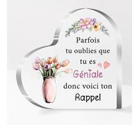 Acrylique Plaque Ornements Coeur Femmes Anniversaire Amis Obtention Diplôme Cadeaux Bureau Signe Inspiration Présent Familles Décoration Maison Noël Impressionnant Rappel Souvenirs