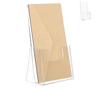 Acrylique Présentoir à Brochures pour Menus et Prospectus Transparent | Support Léger à Base Stable, Visibilité Nette Comptoir, Usage Bureau et Accueil Hôtelier
