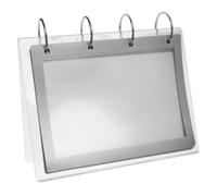 Acrylique Présentoir à Menu Autoportant, Support de table | Format 19,5x17x7,5cm, Pages à Feuillets, Base Stable, pour Menus et Cartes d'Instruction