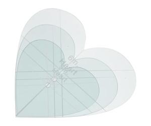 Acrylique Règle de Couture Outil Portable Forme Cœur, 3 Pièces | Broderie et Dessin, Affiche les Lignes de Couture, Résistante à L’abrasion, Solide et Pratique