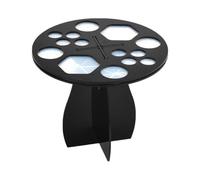 Acrylique Séchoir Noir Trous Pinceaux de 14 à Maquillage | Rangement Pratique, Protège et Expose les Pinceaux, Usage Professionnel, Transport Facile, Format Compact