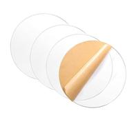 Acrylique Transparente Plaque Plexiglas Transparent Lot de 4 disques en acrylique transparent de 8 mm d'épaisseur, disques ronds en acrylique transparent, pour image, cadre, peinture, bricolage, proj