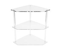Acrylique -Triangles Table d'extrémité, 3 niveaux Coin Table d'appoint Petite Table d'Angle pour Salon Chambre Salle de Bain, Table de Chevet Lumineux Table de Chevet Accent Entryway Table