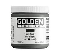Acryliques Golden Heavy Body Mars Black, pot de 227 g