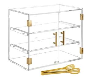 Acryvic Vitrine de boulangerie à 3 plateaux, présentoir professionnel pour pâtisseries