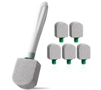 Acsatont Pierre Ponce Brosse WC, 6 PièCes Pumice Stone avec 1 PoignéE, Bloc Nettoyant WC, Nettoyant WC en Pierre Ponce, Pour Le Nettoyage Salle de Bain, L'éVier de Cuisine, Toilettes