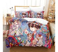 acsefire Anime Toilet-Bound Hanako-Kun Ensemble de literie imprimé Housse de Couette Ensembles 2 pièces Housse de Couette et taies d'oreiller Nene - Single(#6 135cm*200cm)