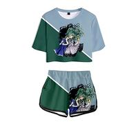 acsefire Femme Fille Anime Shadows House 3D Ensemble de T-Shirt Court Kate Emilico Tenue de Cheerleader Sweat-Shirt à Manches Courtes et Short2 pcs/Set