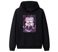 acsefire Femmes Hommes Anime À Capuche Re:Life a Different World from Zero À Capuche Ram Cosplay Sweat Emilia Dessin Animé Pull À Manches Longues