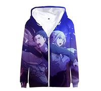 acsefire Re: Life a Different World from Zero Zip Cardigan Pull Imprimé Manches Longues Sweat à Capuche Anime Natsuki Subaru Costumes Cosplay Homme et Femme Quotidien Décontracté Mode Manteau