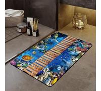 acsewater 3D Visuel Pont Suspendu Piège Diatomite Tapis de Bain Absorbant Vite Séchant Anti-Dérapant Salle de Bain Entrée