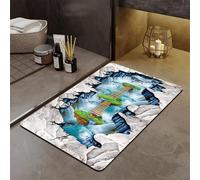 acsewater 3D Visuel Pont Suspendu Piège Diatomite Tapis de Bain Absorbant Vite Séchant Anti-Dérapant Salle de Bain Entrée