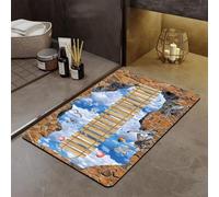 acsewater 3D Visuel Pont Suspendu Piège Diatomite Tapis de Bain Absorbant Vite Séchant Anti-Dérapant Salle de Bain Entrée