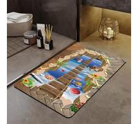 acsewater 3D Visuel Pont Suspendu Piège Diatomite Tapis de Bain Absorbant Vite Séchant Anti-Dérapant Salle de Bain Entrée
