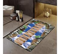 acsewater 3D Visuel Pont Suspendu Piège Diatomite Tapis de Bain Absorbant Vite Séchant Anti-Dérapant Salle de Bain Entrée