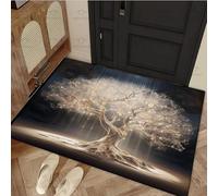 acsewater Arbre de la Vie Tapis de Sol Anti-Dérapant Durable Entrée Salle de Bain Absorbant Vite Séchant Résistant à l'usure