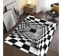 acsewater Grand Tapis Salon Tapis 3D Lavable en Machine Velours De Cristal Antidérapant avec Effet Visuel 3D Stupéfiant Durable Doux Perfect pour Décoration Maison en Taille 80 x 120cm