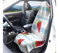 acsewater Housses de siège Avant pour Voiture Motif Fruits d'été Protection Universelle lavables Respirantes en Tissu éponge Accessoires de décoration intérieure pour Voiture 1 pièce/2 pièces