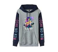 acsewater OSHI NO KO Colorblocking Hoodie Colorblock Sweatshirt Pullover Long Sleeve Hoodie Drawstring Pocket Casual Top