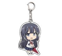 acsewater Rascal Does Not Dream of Bunny Girl Senpai Porte-clés Mai Sakurajima Acrylique Porte-clés Mai Sakurajima Décoration Cosplay Acrylique Double Couche Transparent Durable Accessoires