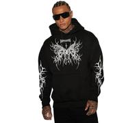 acsewater Sweat à Capuche Oversize à Capuche et Pantalon de Jogging Large pour Homme avec Motif esthétique Y2K Unisex Hip Hop Goth Sweat-Shirt Pantalon Survêtement