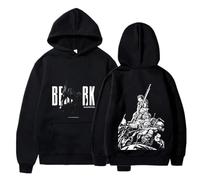 acsewater Sweat Unisexe Berserk Hoodie Guts Sweatshirt The Black Swordsman Guts Harajuku Casual Black Hoodie Jumper