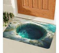 acsewater Tapis de Bain 3D Illusion Salle de Bain à Illusion d'optique Tapis Sol en diatomite antidérapant, Super Absorbant et à séchage Rapide