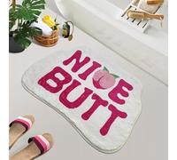 acsewater Tapis de Bain Get Naked Design créatif avec Lettres You Look Good Paillasson Lavable Tapis antidérapant Paillasson Amusant