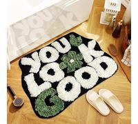 acsewater Tapis de Bain You Look Good Tapis de Sol au Design créatif Paillasson Absorbant et antidérapant Paillasson Moelleux