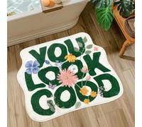 acsewater Tapis de Bain You Look Good Tapis de Sol au Design créatif Paillasson Absorbant et antidérapant Paillasson Moelleux
