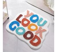 acsewater Tapis de Bain You Look Good Tapis de Sol au Design créatif Paillasson de Porte Absorbant et antidérapant