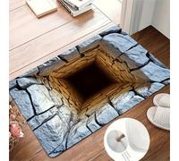 acsewater Tapis Illusion d'Optique 3D Étang à Eau Claire, Tapis 3D Illusion Paillasson Extérieur Entrée Personnalisé Étanche pour Salon Jardin