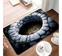 acsewater Tapis Illusion d'Optique 3D Étang à Eau Claire, Tapis 3D Illusion Paillasson Extérieur Entrée Personnalisé Étanche pour Salon Jardin