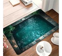 acsewater Tapis Illusion d'Optique 3D Étang à Eau Claire, Tapis 3D Illusion Paillasson Extérieur Entrée Personnalisé Étanche pour Salon Jardin